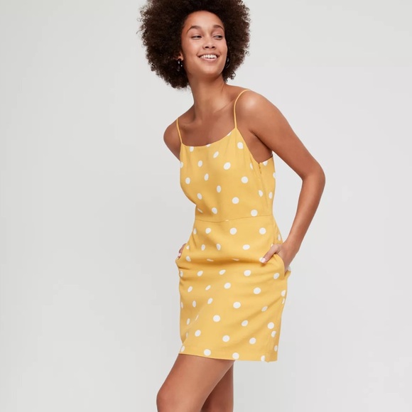 Aritzia Wilfred Isabelle Dress in White/Navy 90s inspired Clueless Mini Dress - Picture 2 of 9